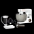 Sencor 5.8qt Stand Mixer: White Excellence 3D model small image 2