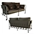 Darwin Military Sofa: Retro Style with a Militaristic Twist 3D model small image 1