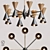 Elegant Cairo Chandelier: Black & Gold 3D model small image 1