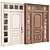 Modern Wooden Interior Doors 3D model small image 1