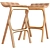 Natural Wood Barstool 3D model small image 1