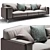 Modern Italian 2-Seater Sofa: Ditre Italia Kris 3D model small image 1