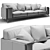 Modern Italian 2-Seater Sofa: Ditre Italia Kris 3D model small image 3