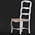Elegant Rimini White Chair 3D model small image 2