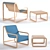 Modern Comfort: SWA Lounge Chair 3D model small image 1