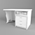 Elegant Rose Dressing Table 3D model small image 3