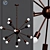 Rustic Sputnik Chandelier: Industrial Elegance 3D model small image 1