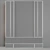 Modern Fireplace with Fabric Panels 3D model small image 3