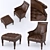 Classic Comfort: Thomasville Hemingway Anson Chair 3D model small image 2