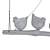 Elegant Birds Pendant Lamp 3D model small image 3