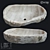 LoftDesigne Natural Stone Sink - 60x50x15 cm 3D model small image 1