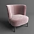 DEREK | Stylish Fabric Armchair 3D model small image 2