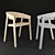 Modern Wood Lounge Chair: Cover Oak 3D model small image 3