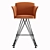 Sleek Flaminio Barstool: Italian Elegance 3D model small image 2