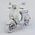 Vintage Vespa 3D Model: High-Quality & Corona Compatible 3D model small image 3