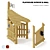 Kompan Playhouse: Roof & Wall 3D model small image 1