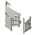 Kompan Playhouse: Roof & Wall 3D model small image 2