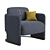 Elegant Amy Armchair: Italian Luxury 3D model small image 2