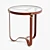 Elegant Leather Eichholtz Side Table 3D model small image 1