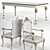 Capitonne Liberty Armchair & Table Set 3D model small image 2