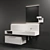 Modern Laminate Vanity Unit | Cerasa NEROLAB SET 2 3D model small image 1