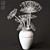 Elegant Floor Vase with Dry Hogweed 3D model small image 3
