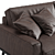 Industrial Chic Finch Leather Sofa 3D model small image 2