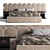 Smania Pascal 380 Bed: Luxurious Design for Ultimate Comfort 3D model small image 2