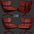 Sleek Camila Lounge Armchair 3D model small image 2