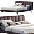 Natuzzi SVEVO Bed: Luxury Italian Design 3D model small image 2