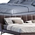 Natuzzi SVEVO Bed: Luxury Italian Design 3D model small image 3