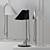Elegant Aluminum Brass Table Lamp 3D model small image 1