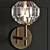 Crystal Glass Single Sconce: Elegant Illumination 3D model small image 1