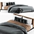 Carlo Colombo Poliform Park Bed: Sleek & Modern Sleeping Solution 3D model small image 1