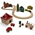 Wooden Train Set for Kids 3D model small image 1