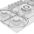 High-Performance 5-Burner Wok Burner 3D model small image 3
