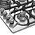 60 4-Burners Wok Burner: Powerful and Efficient 3D model small image 2