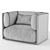 Elegant Fabric-Clad Design: 3ds MAX 2015 + Vray 3.60 3D model small image 3