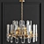 Bonnington Chandelier: Modern Brass and Glass Restoration Hardware 3D model small image 2