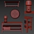 Organize & Sit: IKEA TJUSIG Bench 3D model small image 3