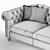 Luxurious Velvet Windsor 3 Seater Sofa 3D model small image 3