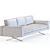Fenix Deluxe Three-Seater Sofa 3D model small image 3