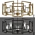 Marco 5-Light White Gold Chandelier 3D model small image 1