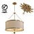 Elegant Antique Gold Chandelier 3D model small image 1