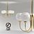 Elegant 5-Light Vintage Gold Chandelier 3D model small image 1