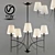 Elegant Satin Gold Chandelier 3D model small image 1