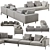 Modern B&B Italia Michel Effe Sofa 3D model small image 2