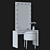 Elegant Vanity Dressing Table 3D model small image 3