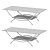 ARCO Coffee Table: Chromed Steel & Glass 3D model small image 2