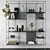 Stylish Metal Shelves – Elevate Your Decor 3D model small image 1